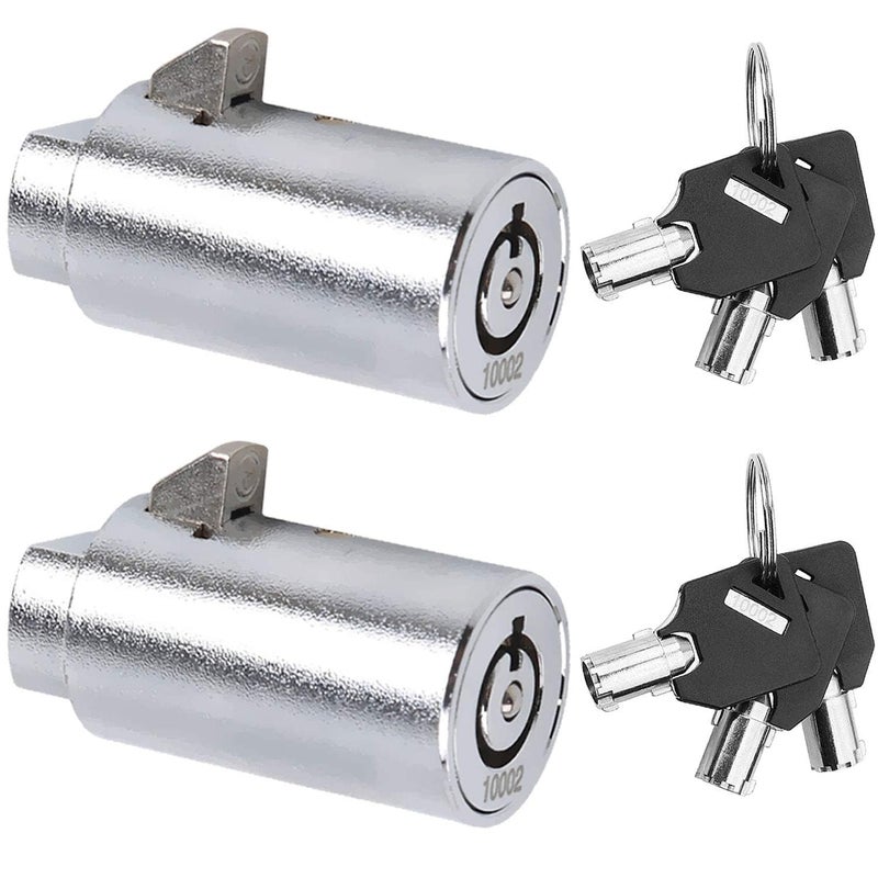 STARVAST Tubular Key Lock for Vending Machines, Zinc Alloy, Chrome, 2 Pack - Image 1